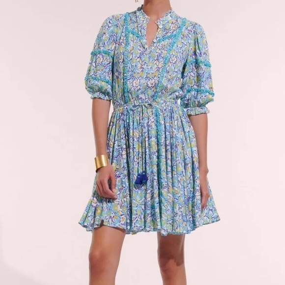 Poupette St. Barth Dresses & Skirts - NWT Poupette St Barth Amanda turquoise graffiti mini dress size S